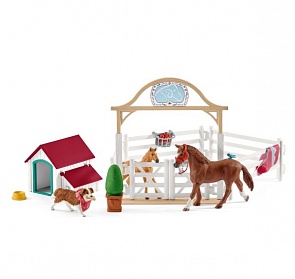 Лошади для гостей Ханны с собакой Руби, серия Horse (Schleich, 42458/14598) Лошади для гостей Ханны с собакой Руби, серия Horse (Schleich, 42458/14598)
